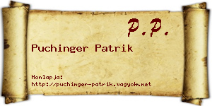 Puchinger Patrik névjegykártya